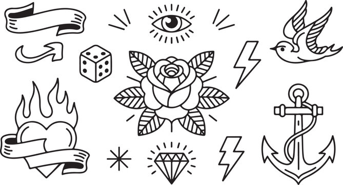 Bold tattoo flash designs for modern style and expression