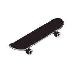 Skateboard Black Icon Vector Illustration