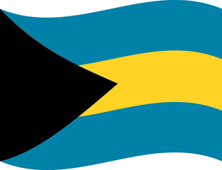 Bahamas waving flag illustrator of national  icon