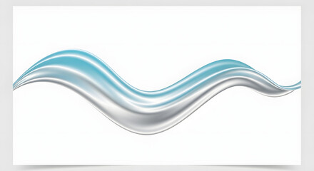 Abstract Wave in Silver and Blue A Modern Graphic Design Element for Creative Projects