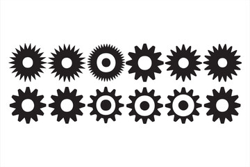 Minimal Vector Cogwheels for UI/UX and Web Projects