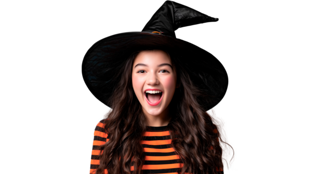  Friendly witch with a perfect smile