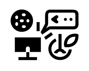 Computer screen displaying data with plant