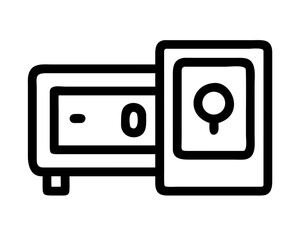 Illustration of a safe deposit box