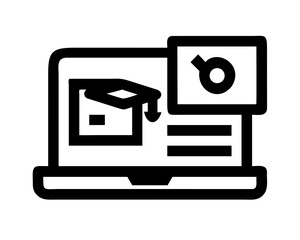 Online education platform with graduation cap