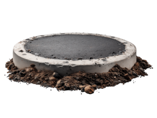 Asphalt road sample on white background