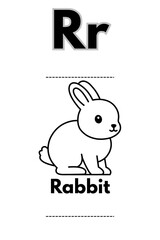 Learn the Letter R with this Adorable Rabbit Illustration for Early Education