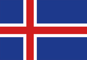 Obraz premium Iceland flag illustrator national
