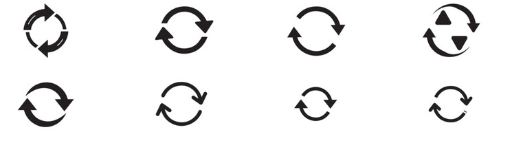 Reload, refresh icon vector. seamless user experience and continuous updates symbol. vector illustration.