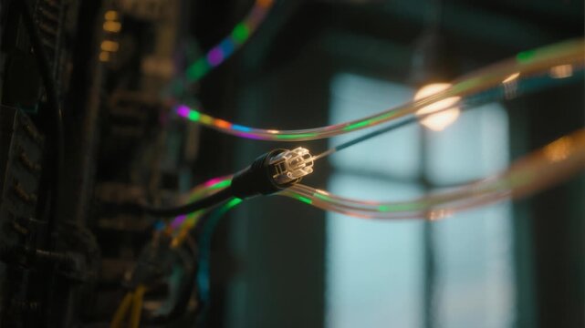 Colorful Fiber Optic Cables: Data Transmission and Technology