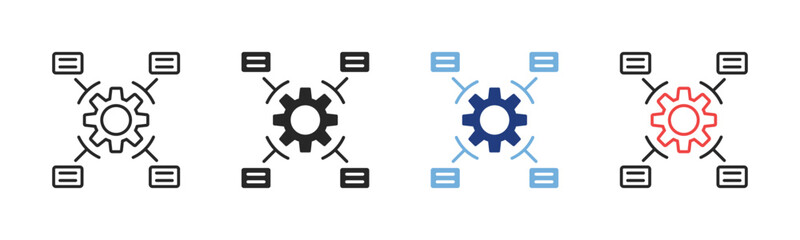 Natural Language Processing Icon Set With Multiple Styles Vector Illustration