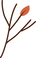 Simple Autumn Branch Vector