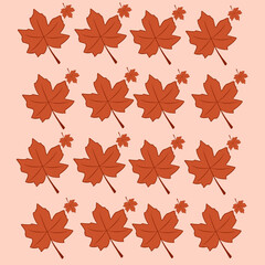 Autumn Maple Leaves Seamless Pattern