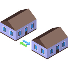 vector isometric house