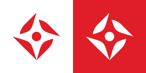Fototapeta premium A modern logo combining a star and map pin, symbolizing destination, achievement, and guidance.