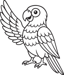 parrot_waving_wing_vector.eps