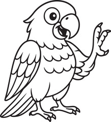 playful_parrot_tilting_head_vector.eps