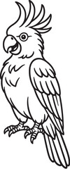 parrot_with_raised_crest_vector.eps