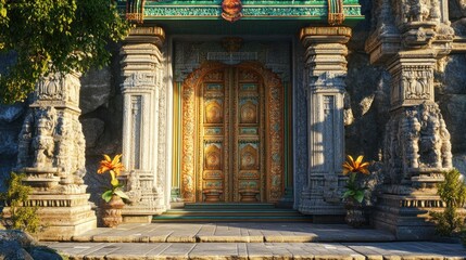 Naklejka premium Ornate entrance architectural design