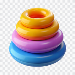 3D Stackable Toy Rings | Baby Learning Toy, Colorful Educational Playset