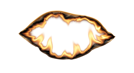 Elegantly burning frame with a transparent center for creative designs, offering a dramatic touch to your projects or artistic compositions