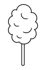 Simple black and white line art of a chips bag illustration, perfect for coloring pages, kids' activities, food education, and snack-themed design projects.