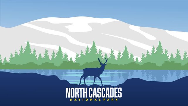 beautiful natural scenery in North Cascades National Park