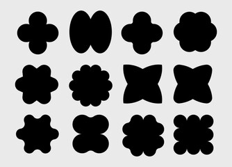 Abstract Wavy and Star-Shaped Silhouettes Collection