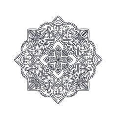 Black and white line drawings, mandala style patterns, unique.