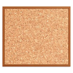 Fototapeta premium A rectangular bulletin board with a cork surface and a brown wooden frame