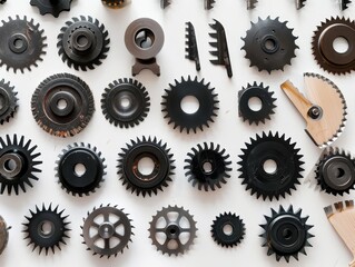 A bunch of different types of gears