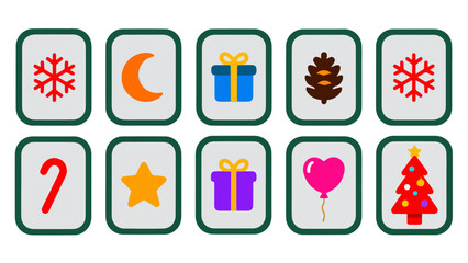 Frost & Fir Holiday Icon Frames &mdash; Snowflakes, Moon, Gifts, Pinecone, Candy Cane, Star, Balloon & Christmas Tree