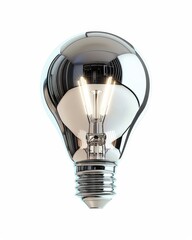 A light bulb with a shiny finish