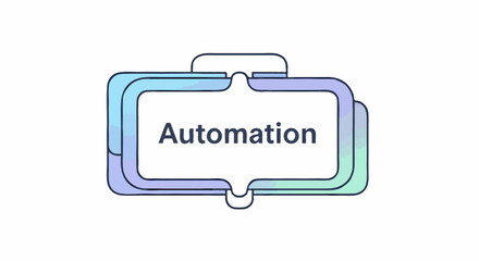 AI Technology Flat Icon Minimal Vector Illustration of Automation 