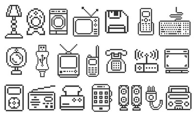 object bundle electronics pixel art