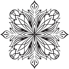 Abstract vector floral design pattern ornament illustration with decorative vintage flower leaf elements