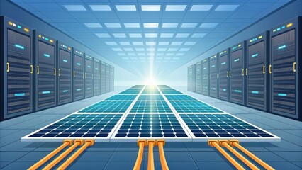 Solar powered data center innovation and sustainable technology