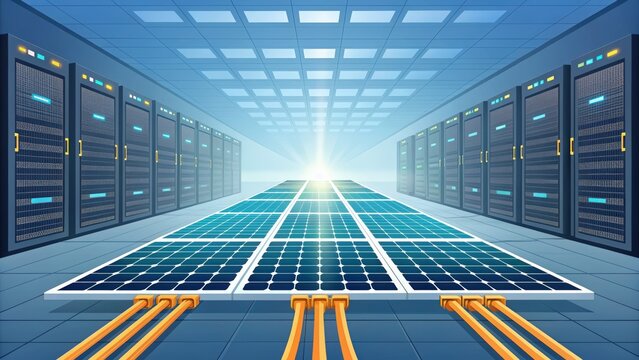 Solar powered data center innovation and sustainable technology