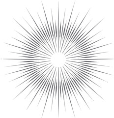 Obraz premium Starburst with Radiating Lines – Vintage Star Vector Design