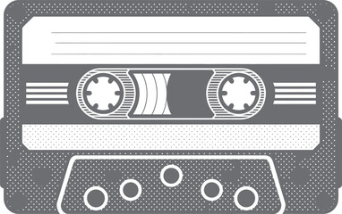 Fototapeta premium Classic Cassette Tape – Retro Music Vector Icon Design