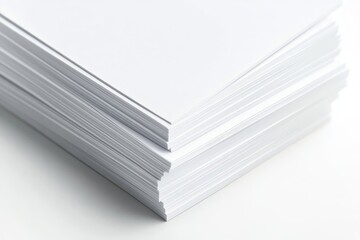 Stack of white paper