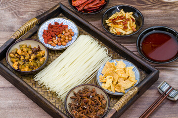 Luosifen Rice Noodles Ingredients Guangxi Specialty