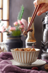 Matsutake Mushroom Soup Pork Ribs Nourishing Dish