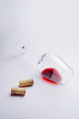 Pouring Red Wine Into Elegant Stemmed Glass
