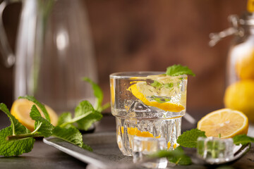 Summer Lemonade Iced Drink Cooling Background