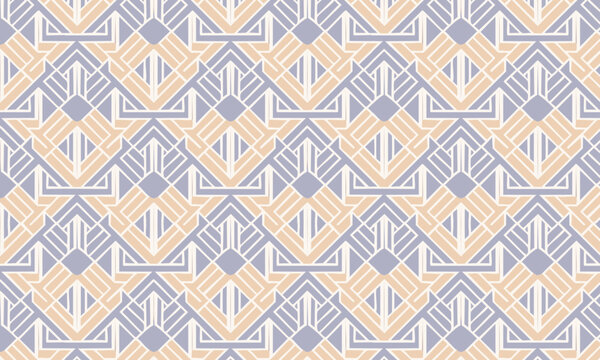 Vector geometric seamless pattern in 1920s Art Deco style