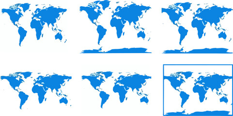 blue world map