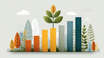 vector illustration of a plant in a background