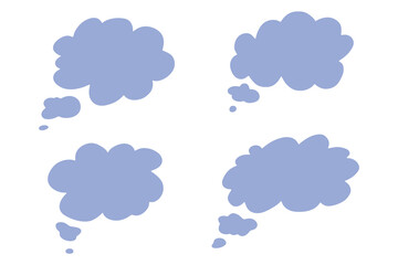 Set of hand drawn speech bubble Blank empty message box Textbox frame for banners, price tags, stickers, design