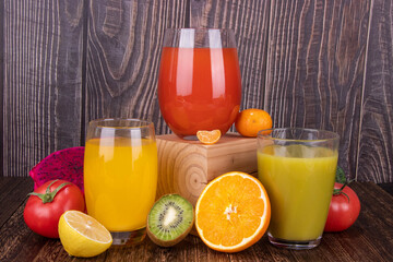 Vegetable and Fruit Juice Assorted Healthy Beverages